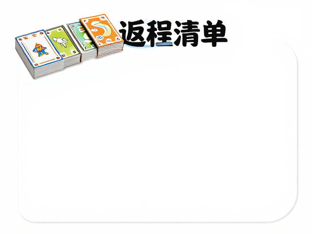 返程整理清单，亲子互动游戏，便携卡牌盒，旅途不无聊