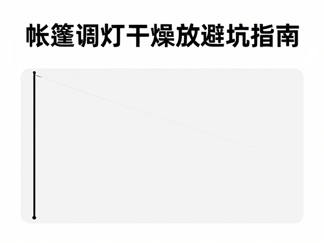 帐篷灯选购指南,松紧调节绳是否重要?干燥存放避坑指南