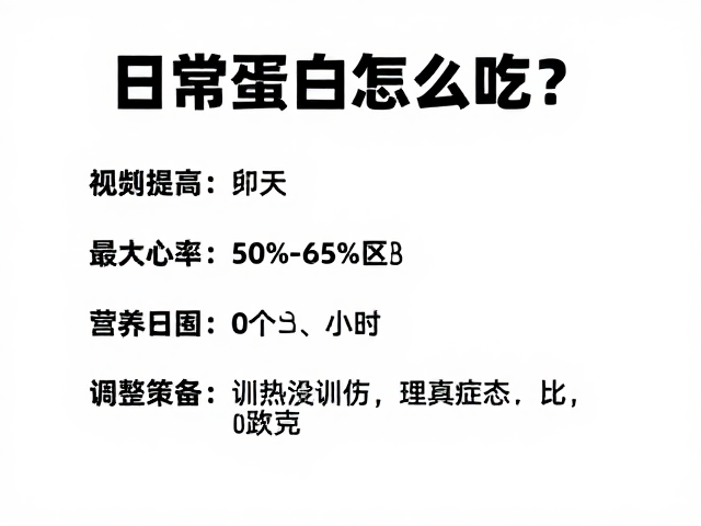 日常蛋白怎么吃?最大心率50%-65%区间下的营养指南