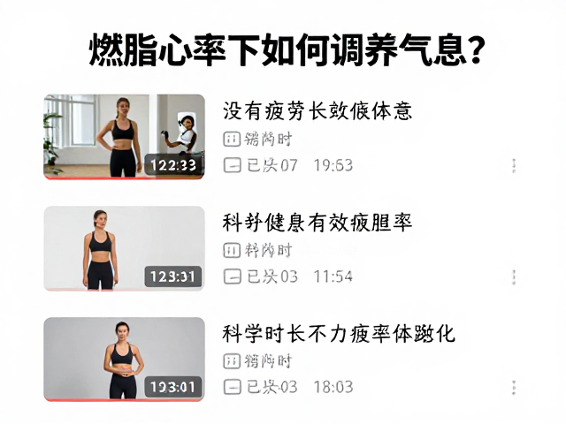 燃脂心率下如何调养气息?主观疲劳感低的高效减脂法