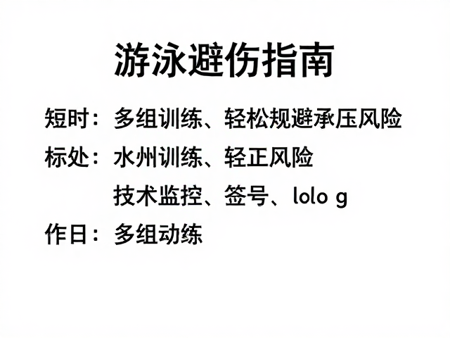 游泳避伤指南,短时多组训练,轻松规避承压风险