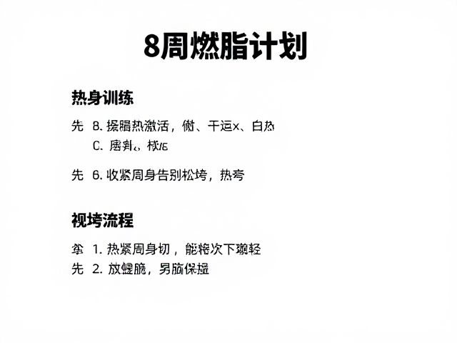 8周燃脂计划,先做热身激活,收紧周身告别松垮