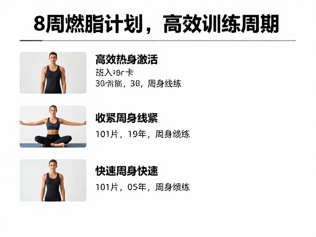 8周燃脂计划,高效热身激活,快速收紧周身线条