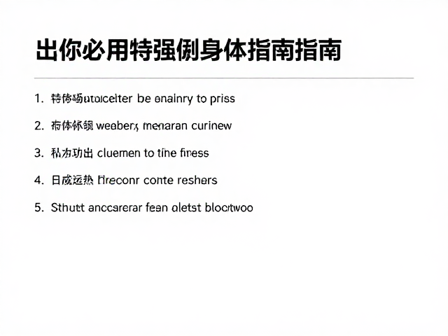 中低强度运动爱好者，每周3-5次训练，科学增强身体耐受力指南