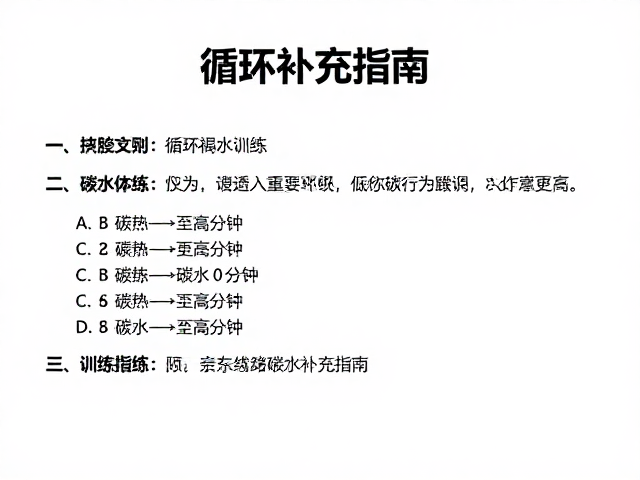 循环有氧怎么练？单次训练安排与训练前碳水补充指南