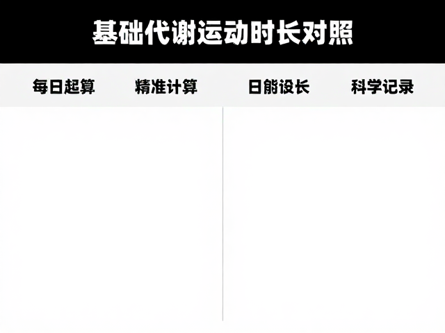 基础代谢与运动时长对照,精准计算每日耗能,科学记录高效减脂