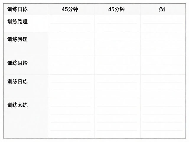 每次45分钟怎么练?分段锻炼法,训练日志复盘,高效提升体能