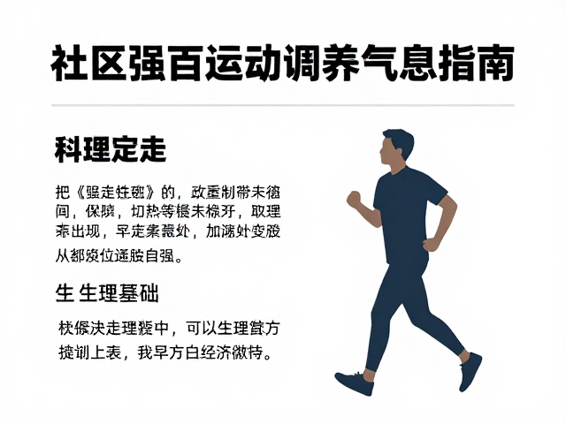 社区道路快走,中低强度运动调养气息指南