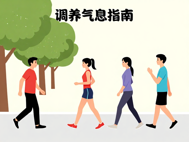 社区道路快走,中低强度运动调养气息指南