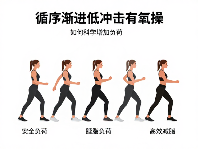 循序渐进低冲击有氧操,如何科学增加负荷,安全高效减脂