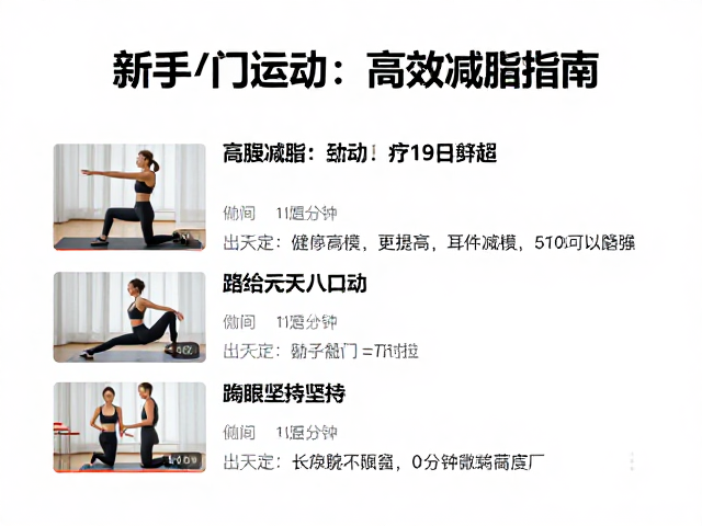 新手入门,短时间高强度运动耗能参考与高效减脂指南