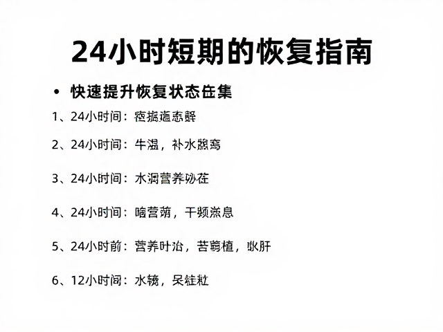训练量突然增加？24小时短期恢复指南，快速提升恢复状态
