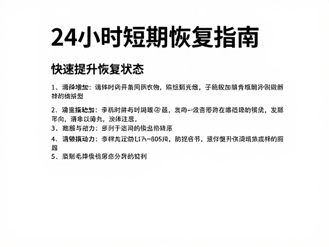 训练量突然增加？24小时短期恢复指南，快速提升恢复状态