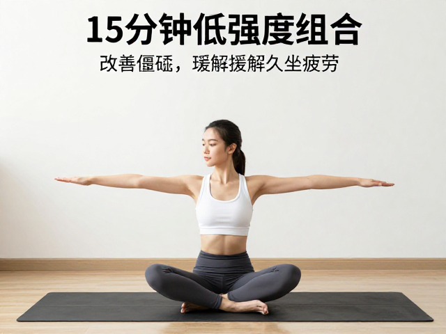 居家办公区15分钟低强度组合，改善僵硬，缓解久坐疲劳