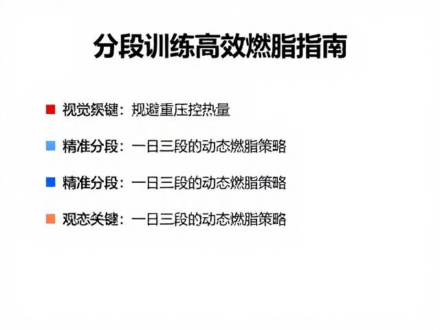 规避重压控热量,分段训练高效燃脂指南