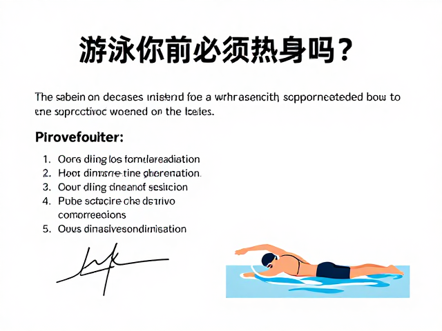 游泳前必须热身吗？科学分析不拉伸对增强耐力的影响