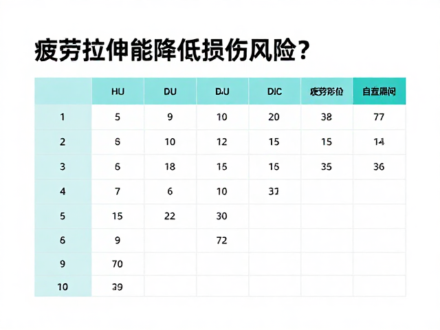 运动拉伸能降低损伤风险?附疲劳评分表自查指南