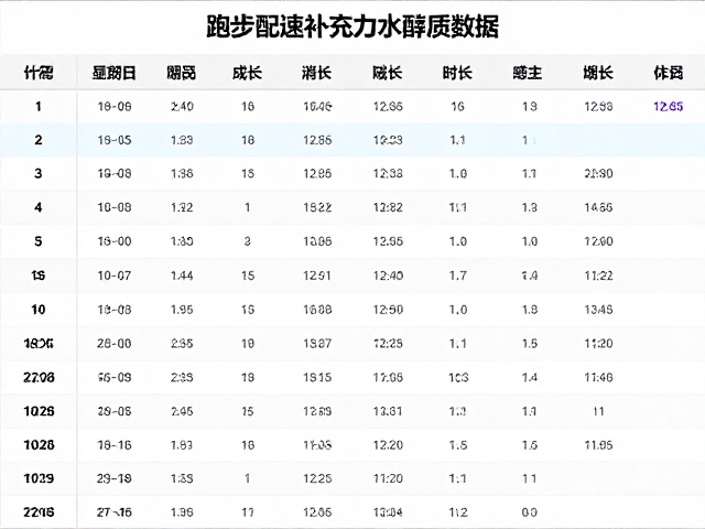 跑步配速换算与饮水电解质补充,时长换算全攻略