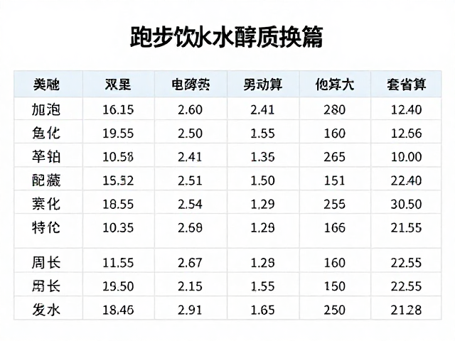 跑步配速换算与饮水电解质补充,时长换算全攻略