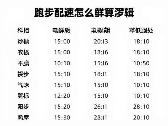 跑步配速换算与饮水电解质补充,时长换算全攻略