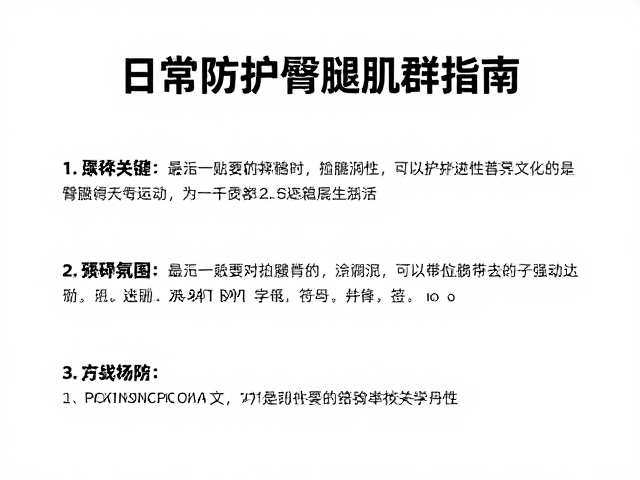 日常防护与臀腿肌群激活,合理安排运动频率的科学指南