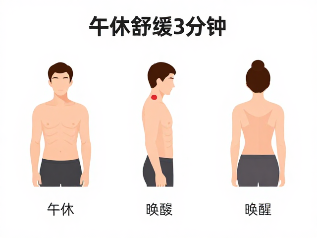 午休3分钟舒缓肩颈,唤醒活力身体