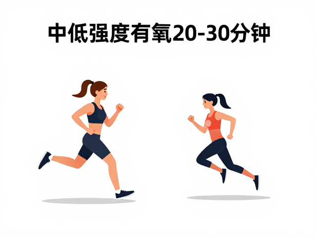 中低强度有氧，每次20-30分钟，轻松提升体能