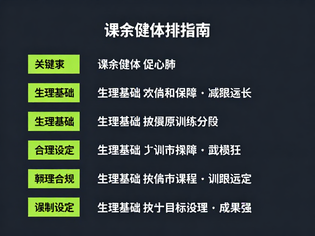课余健体促心肺,主训练分段安排指南