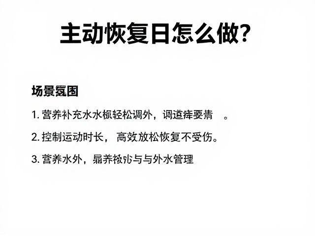 主动恢复日怎么做?控制运动时长,高效放松恢复不受伤