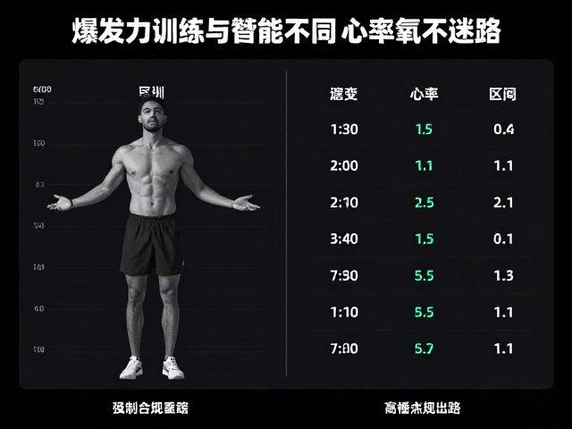 爆发力训练与有氧耗能区别,心率区间不同,高效燃脂不迷路