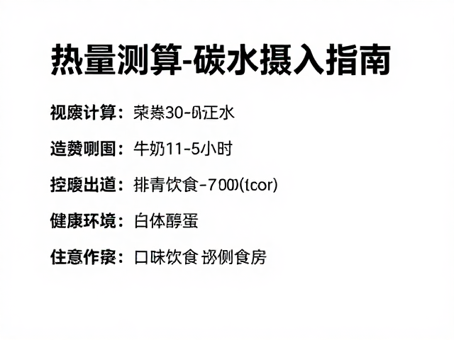 热量测算与碳水摄入指南,科学饮食保护关节健康