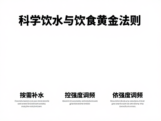 按需补水、控盐、依强度调频,科学饮水与饮食黄金法则