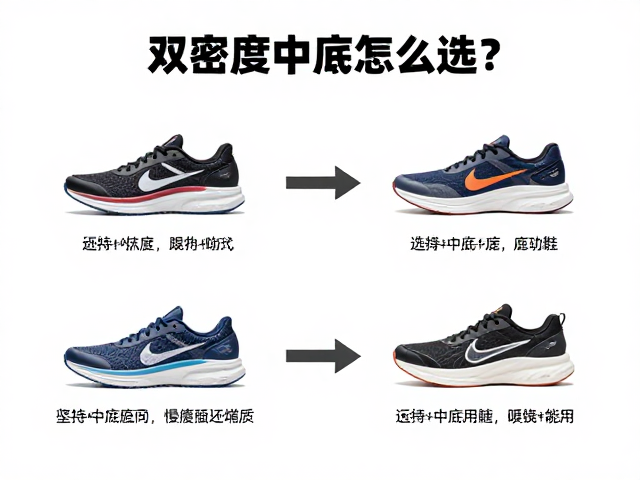双密度中底怎么选？按体重选轻便慢跑鞋缓震更准