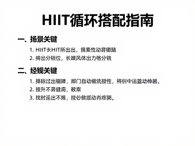 HIIT循环搭配指南,针对性锻炼与运动频率的科学规划