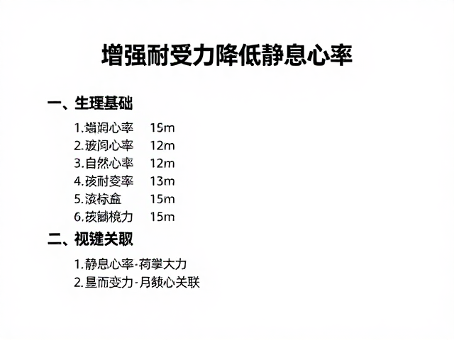 增强耐受力降低静息心率,高效提升体能人群的训练指南