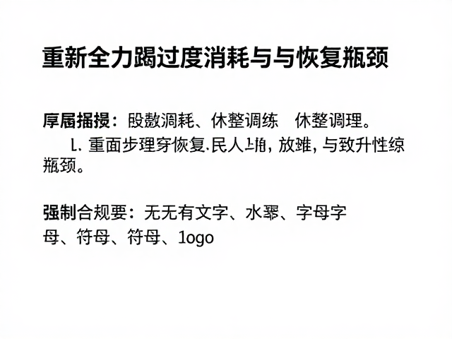 避免力竭训练,通过休整调理与阶段性调整提升训练效率