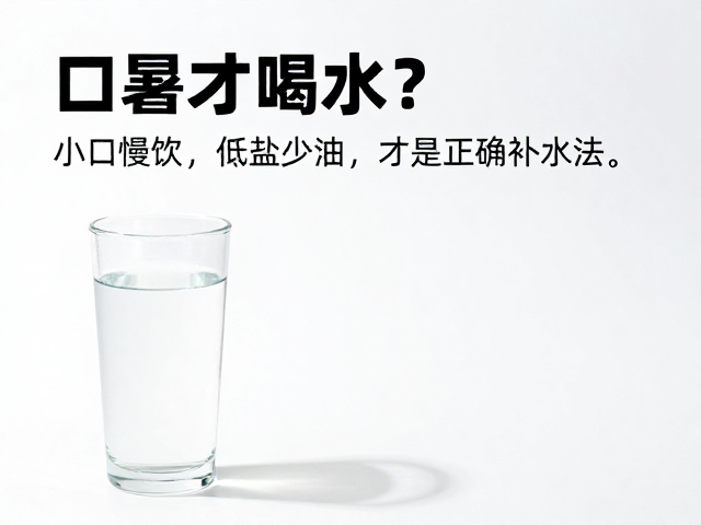 口渴才喝水?错!小口慢饮,低盐少油,才是正确补水法