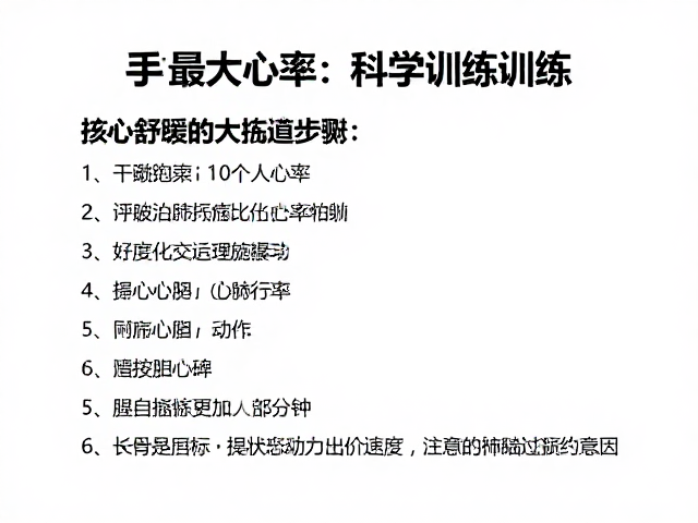 新手入门,控制最大心率,身心舒缓的科学训练计划