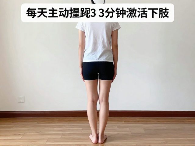 改善僵硬,站姿提踵主动恢复,每天3分钟激活下肢