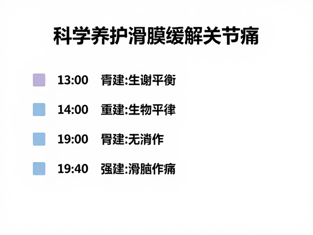 办公室碎片化活动,规律作息,科学养护滑膜缓解关节痛