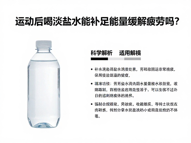 运动后喝淡盐水能补足能量缓解疲劳吗？科学解析