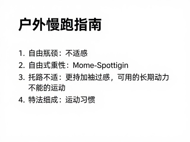 户外慢跑指南,从自由活动到养成运动习惯