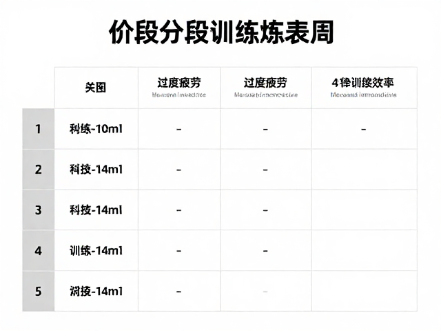 分段锻炼与恢复周，科学避免过度疲劳，提升训练效率