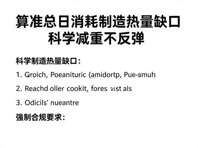 算准总日消耗制造热量缺口，科学减重不反弹