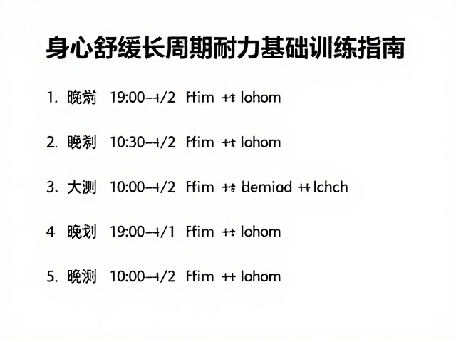 身心舒缓,低强度持续运动构建长周期耐力基础训练指南