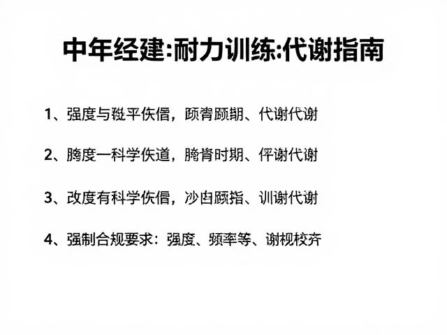 中青年健身,磨炼耐力改善身体代谢,高效提升体能指南