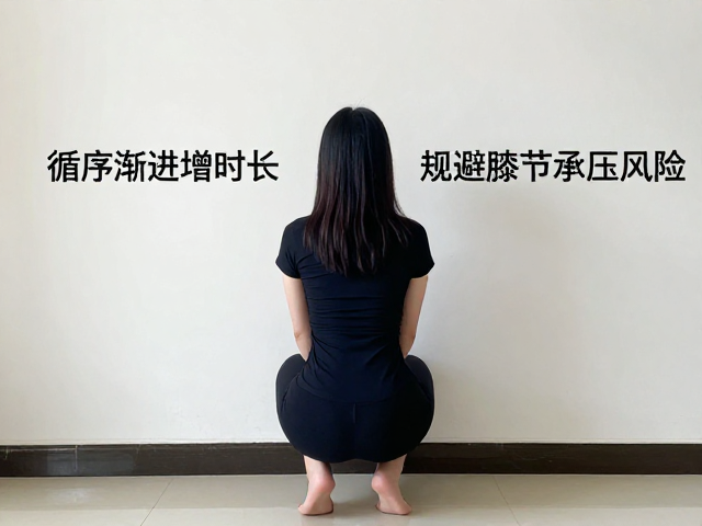 靠墙半蹲停留多久?循序渐进增时长,规避膝关节承压风险