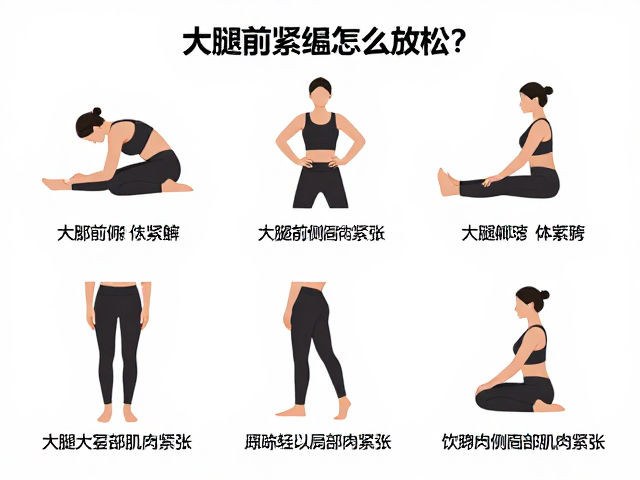 大腿前侧紧绷怎么放松？4个动作快速缓解局部肌肉紧张