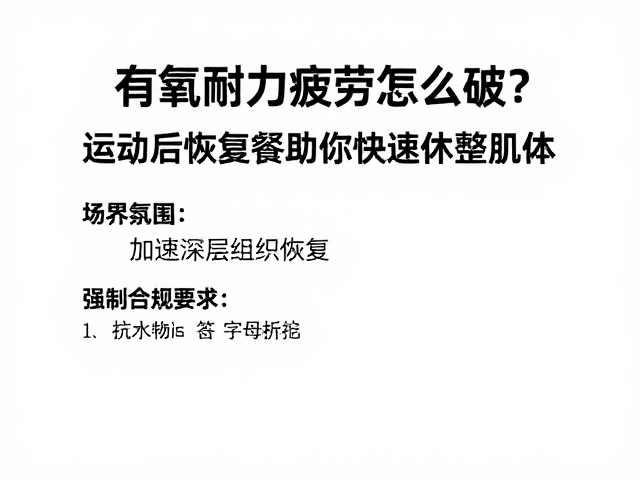 有氧耐力疲劳怎么破?运动后恢复餐助你快速休整肌体
