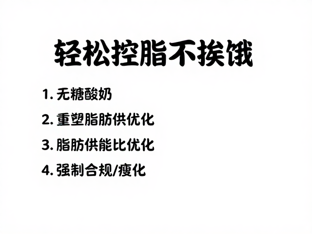 少油进食，无糖酸奶，脂肪供能比优化指南，轻松控脂不挨饿